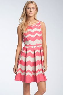 Taylor Dresses Zigzag Fit Flare Dress - Lyst