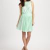 Tibi Sleeveless Pleated Dress in Green (mint) - Lyst