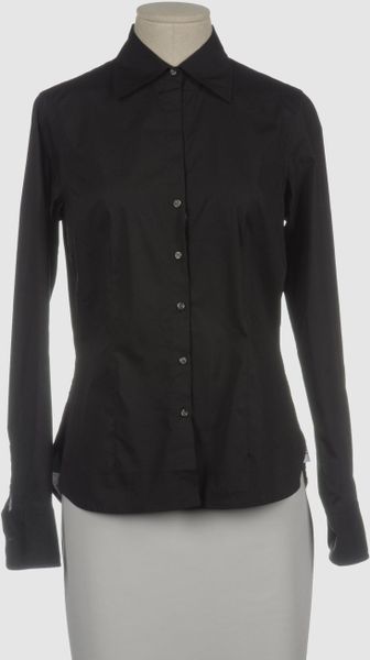 Tommy Hilfiger Long Sleeve Shirt in Black - Lyst
