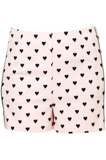 Topshop Flock Heart Knicker Shorts - Lyst