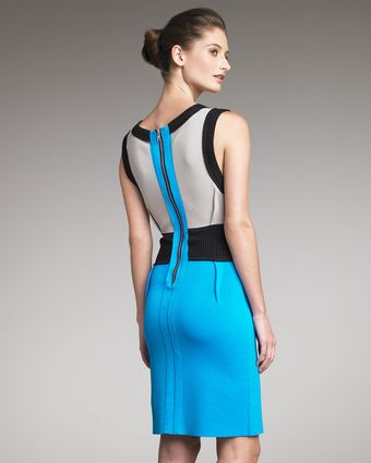 Yigal Azrouel Colorblock Knit Dress - Lyst