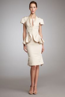 Zac Posen Faille Peplum Jacket - Lyst