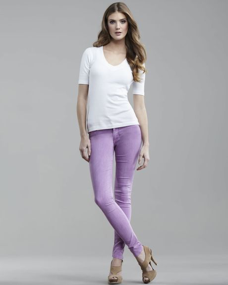 Hudson Nico Lavender Super Skinny Jeans in Purple (lavender) - Lyst