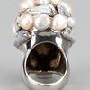 Alexander Mcqueen Skull and Pearl Ring in White (pearl) - Lyst