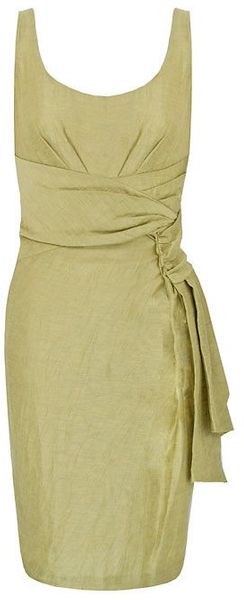 Alexon Green Linen Mix Dress - Lyst