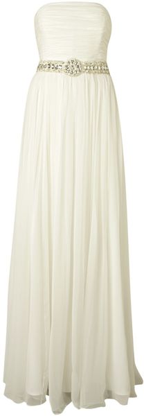 Anoushka G Layla Strapless Empire Silk Dress - Lyst