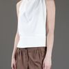 Balenciaga Cowl Neck Top in White - Lyst