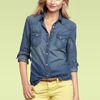 Gap Classic Western Shirt in Blue (denim blue) - Lyst