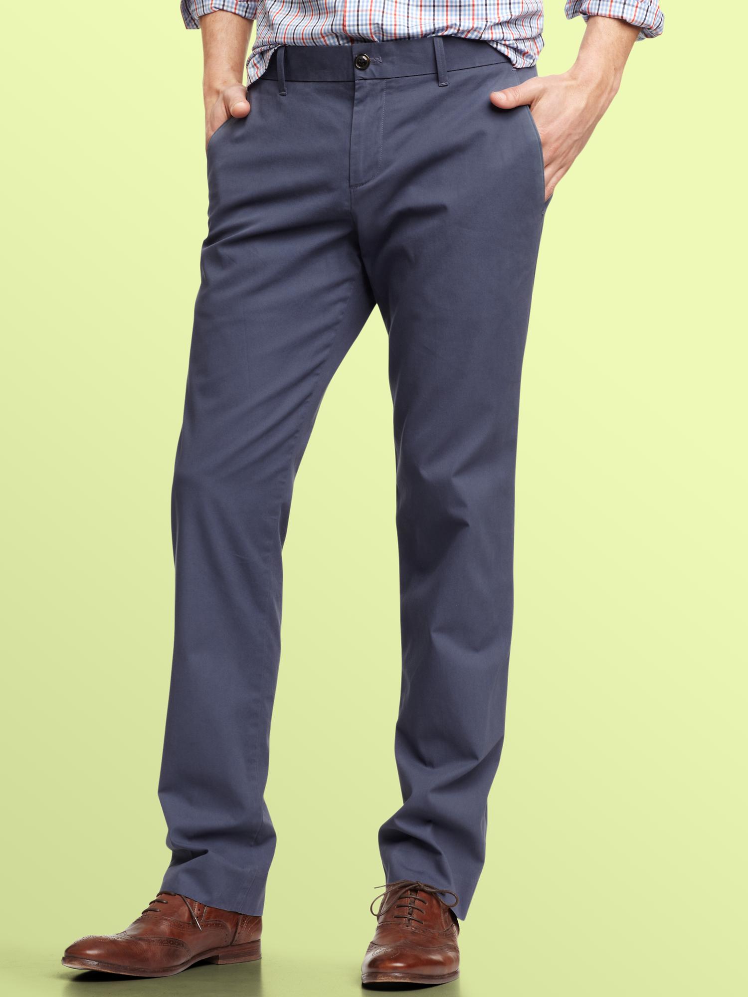 Gap The Tailored Lightweight Khaki in Blue for Men (hague blue) | Lyst