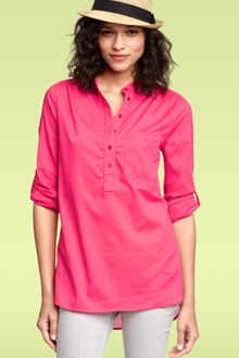 Gap Rollsleeve Henley Tunic - Lyst
