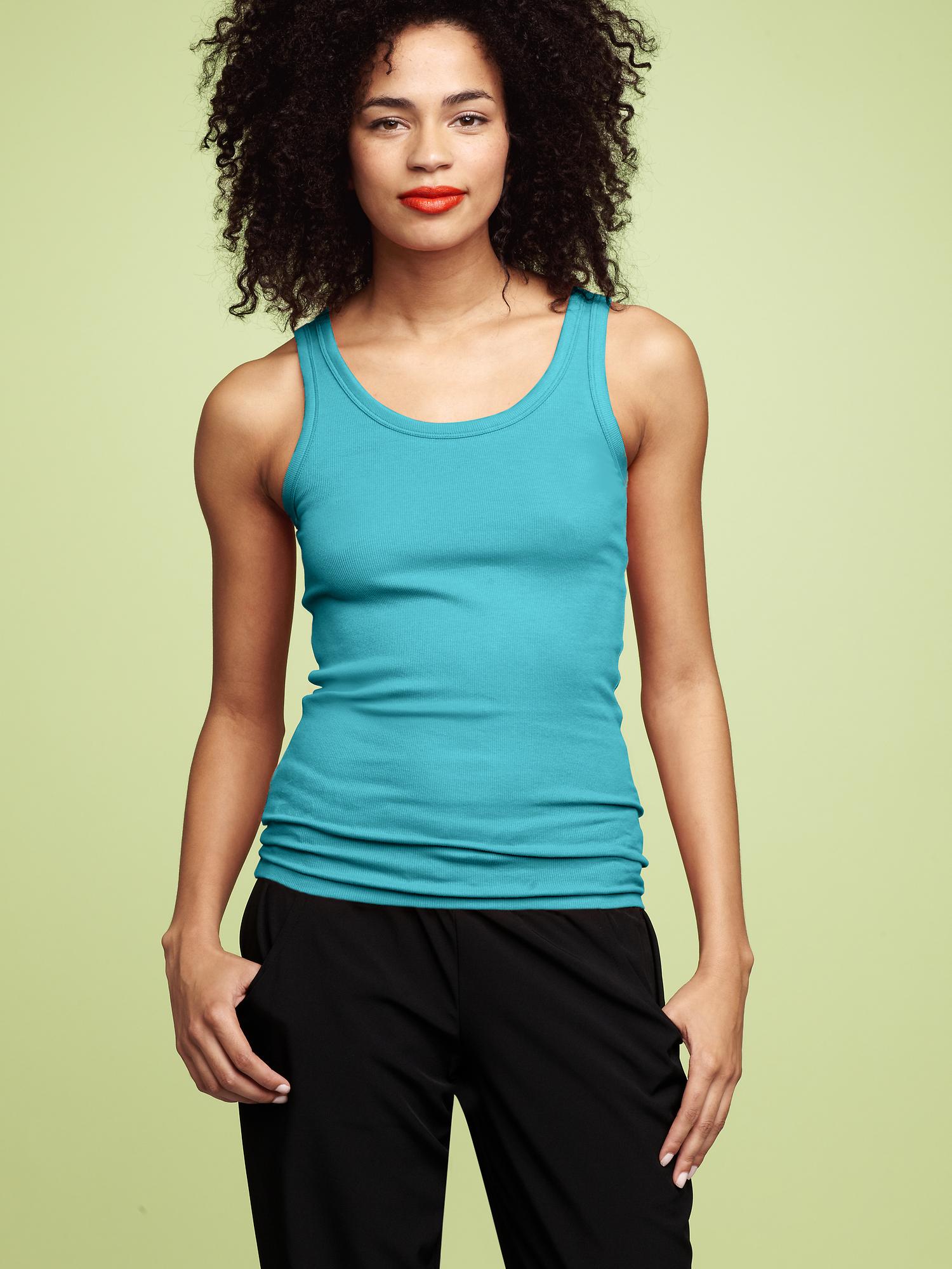 Gap Body Ribbed Tank in Blue (turquoise) Lyst