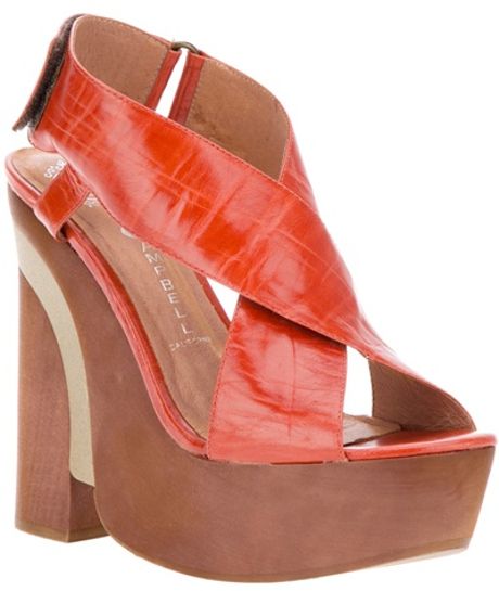 Jeffrey Campbell Leather Sandals in Orange - Lyst