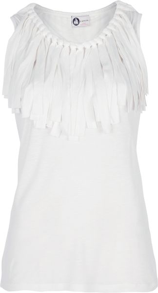 Lanvin Tassled Top in White - Lyst