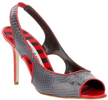 Manolo Blahnik Miglia Sandal in Gray (grey) - Lyst