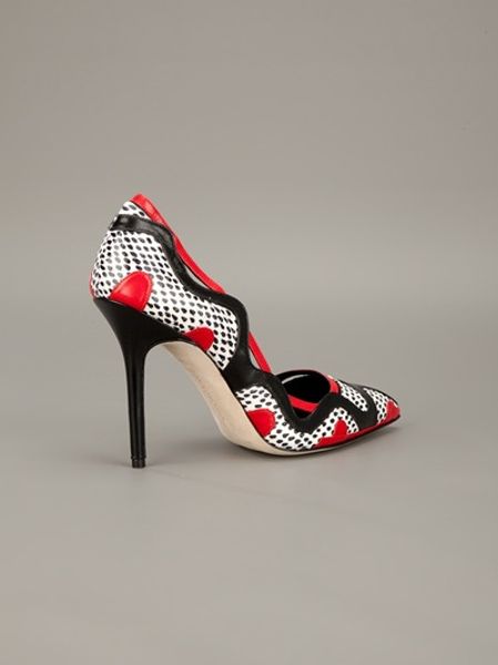 manolo blahnik red flats