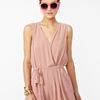 Nasty Gal Chiffon Wrap Romper in Pink (blush) - Lyst
