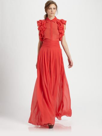 Rachel Zoe Delfina Silk Chiffon Pants - Lyst