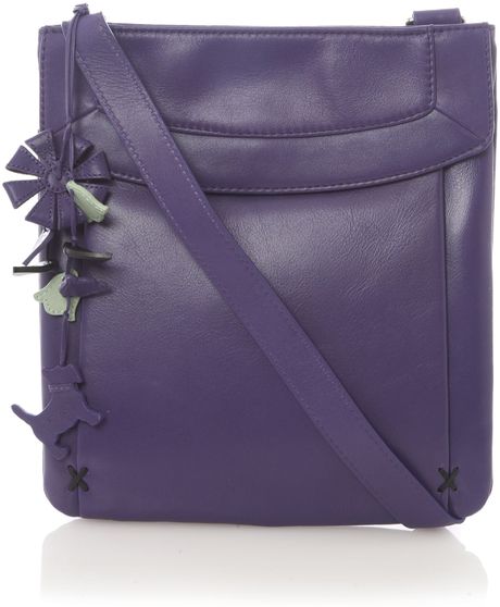 Radley Canning Town Small Charm Cross Body Bag in Purple