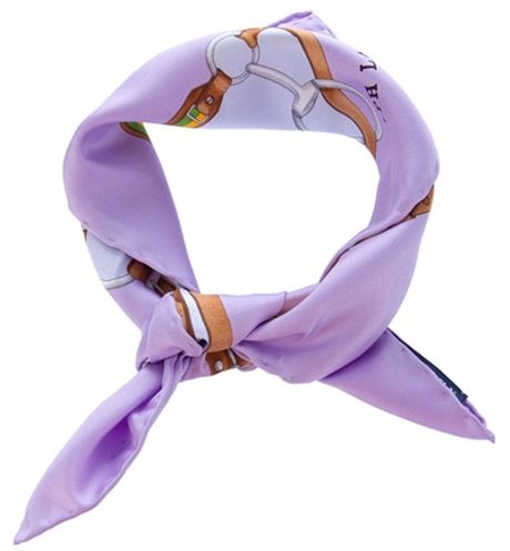 Ralph Lauren Blue Label Saddle Print Scarf in Purple (blue) - Lyst