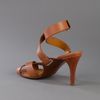 Ralph Lauren Open Toe Heel Shoe in Brown - Lyst