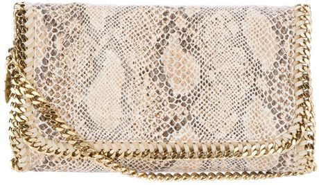 Stella Mccartney Falbo Eco Snake Bag in Beige (snake) - Lyst
