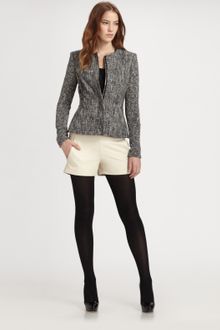 Theory Alimo Collarless Tweed Jacket - Lyst