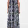Tibi Layla Ikat Long Dress in Blue (navy multi) - Lyst