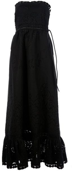 Valentino Strapless Gown in Black - Lyst