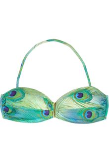 Vix Paratay Peacockprint Bandeau Bikini Top - Lyst