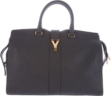 Yves Saint Laurent Cabas Chyc Bag in Gray (grey) - Lyst