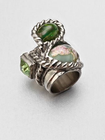  Arty N Color 3stone Ring 