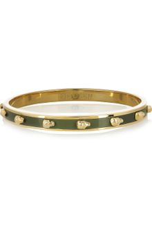 Alexander McQueen Enameled Skull Bangle - Lyst