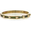 Alexander Mcqueen Enameled Skull Bangle in Blue (gold) - Lyst