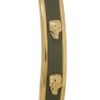 Alexander Mcqueen Enameled Skull Bangle in Blue (gold) - Lyst