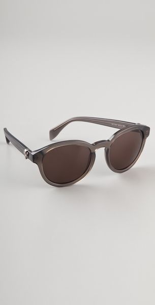 Alexander McQueen Preppy Round Sunglasses with Skulls - Lyst