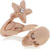 Alexander Mcqueen Swarovski Crystal Skull and Claw Ring in Gold (rose) - Lyst