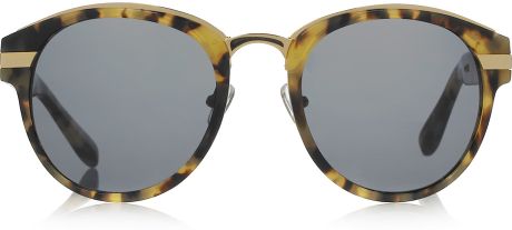 Alexander Wang Roundframe Acetate and Metal Sunglasses in Brown (black) - Lyst
