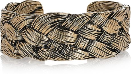 Aurelie Bidermann Braided 18karat Goldplated Cuff in Gold - Lyst