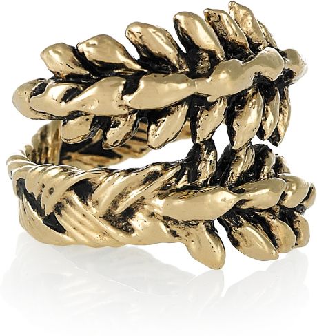 Aurelie Bidermann Demeter Braided 18karat Goldplated Ring in Gold - Lyst