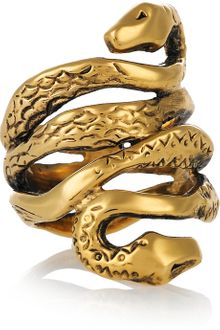 Aurelie Bidermann Mamba 18karat Goldplated Ring - Lyst