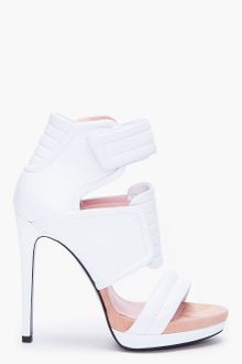 Barbara Bui White Biker Sandals - Lyst