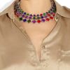 Bottega Veneta Enameled Oxidized Silver Necklace in Silver - Lyst