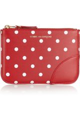 Comme Des Garçons Polka Dotprint Leather Coin Purse