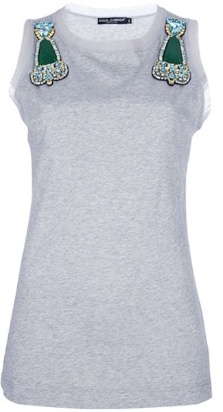 Dolce & Gabbana Embellished Top - Lyst