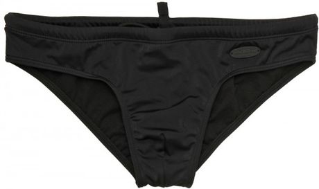 Dsquared2 Logo Plaque Stretch Nylon Bathing Suit in Black for Men - Lyst
