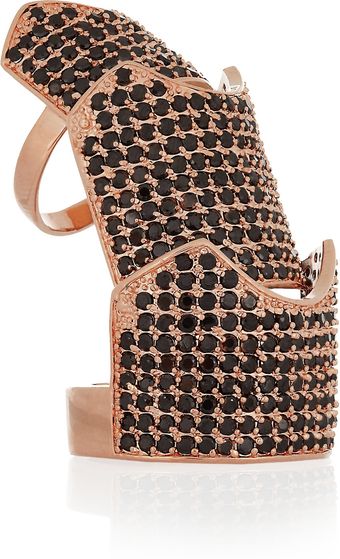 Eddie Borgo Hinged Rose Goldplated Crystal Ring - Lyst