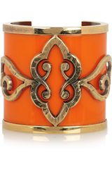 Emilio Pucci Goldplated Plexiglass Cuff