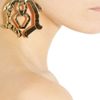 Etro Hammered Brass Clip Earrings in Gold - Lyst
