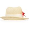 Eugenia Kim Max Featherembellished Straw Fedora in Beige (straw) - Lyst