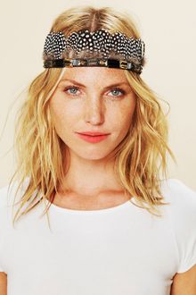 Free People Jeweled Mix Feather Headdress - Lyst